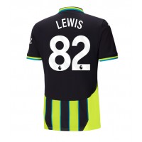 Camiseta Manchester City Rico Lewis #82 Segunda Equipación Replica 2024-25 mangas cortas